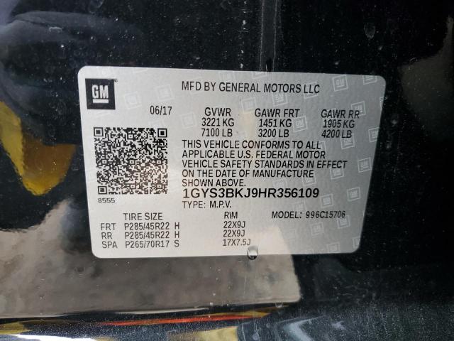 2017 CADILLAC ESCALADE L - 1GYS3BKJ9HR356109