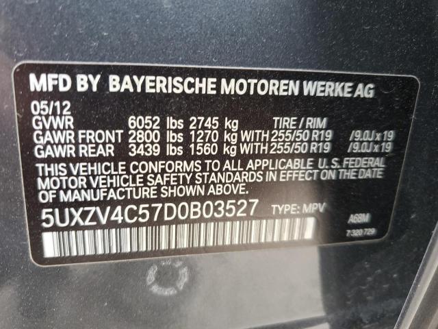 VIN 5UXZV4C57D0B03527 2013 BMW X5, Xdrive35I no.14