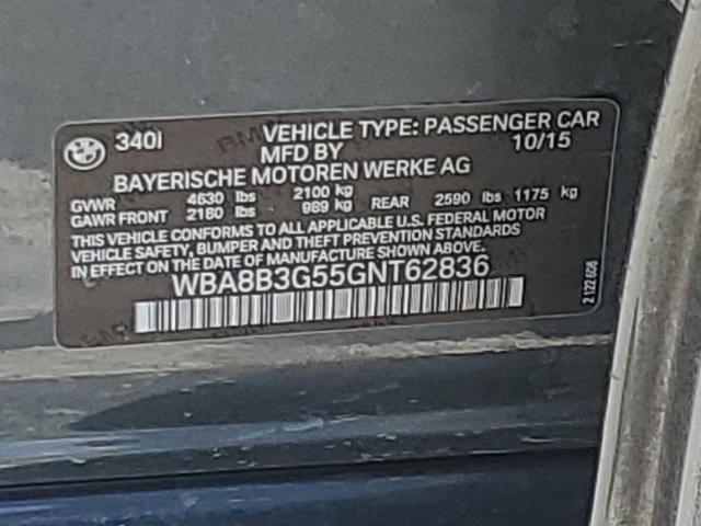 2016 BMW 340 I WBA8B3G55GNT62836