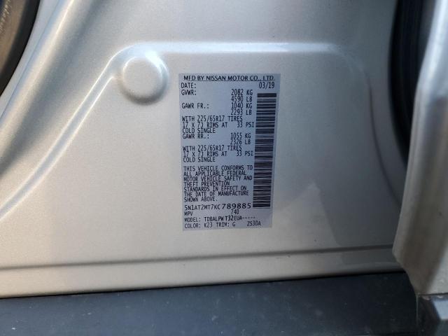 2019 NISSAN ROGUE S 5N1AT2MT7KC789885