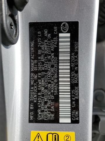 2019 LEXUS ES 350 - 58ABZ1B18KU039350
