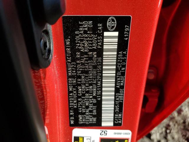 2023 TOYOTA CAMRY SE N - 4T1G11AK2PU156136