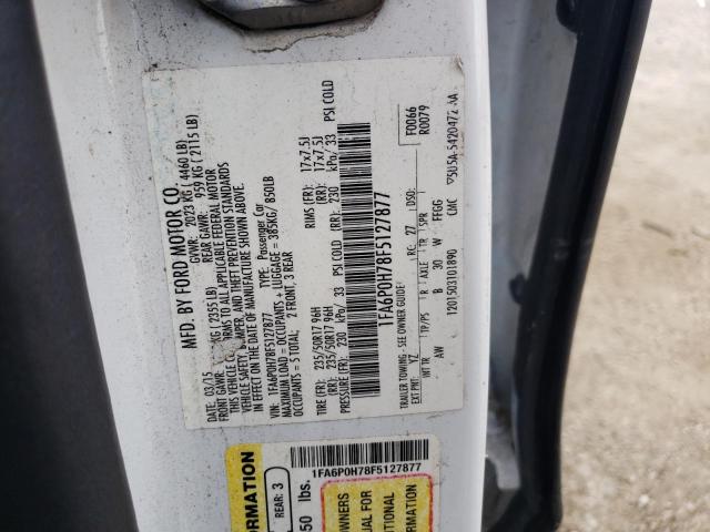 Lot #2437947031 2015 FORD FUSION SE salvage car