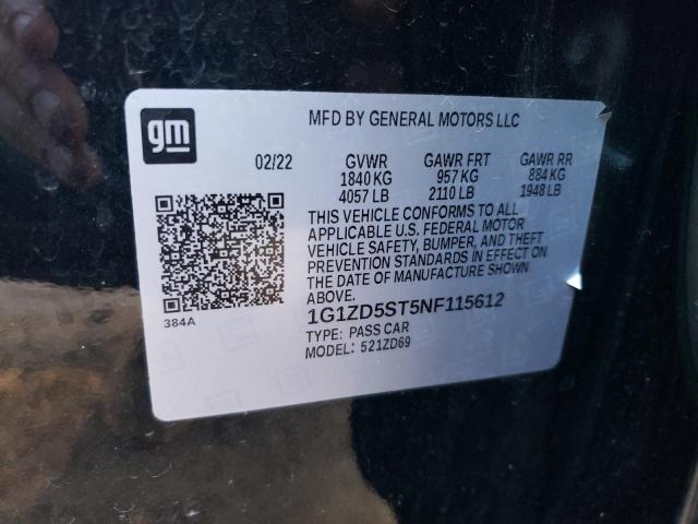2022 CHEVROLET MALIBU LT 1G1ZD5ST5NF115612