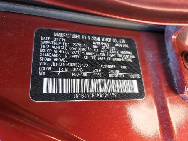 2019 NISSAN ROGUE SPOR JN1BJ1CR1KW326172