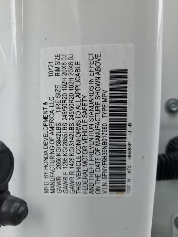 2022 HONDA PILOT SPOR - 5FNYF6H36NB017980