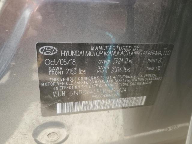 2019 HYUNDAI ELANTRA SE 5NPD84LF0KH415424