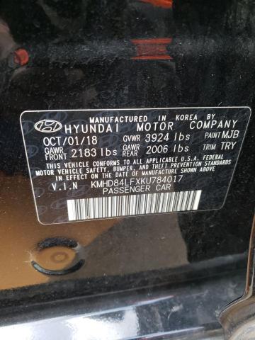2019 HYUNDAI ELANTRA SE KMHD84LFXKU784017