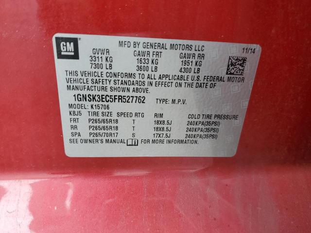 2015 CHEVROLET TAHOE SPEC 1GNSK3EC5FR527762