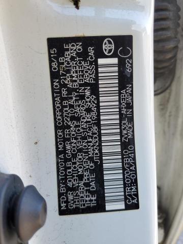 2015 TOYOTA PRIUS JTDKN3DU8F1984929