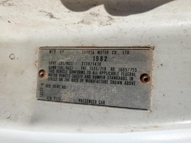 Lot #2414341915 1982 TOYOTA COROLLA DE salvage car