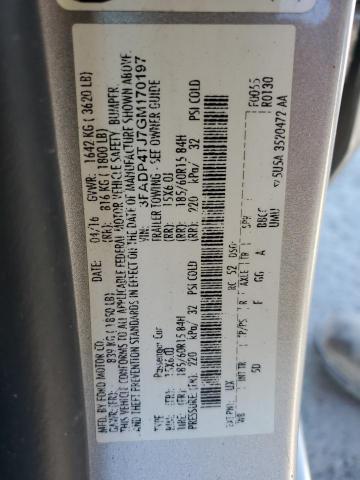 2016 FORD FIESTA S 3FADP4TJ7GM170197