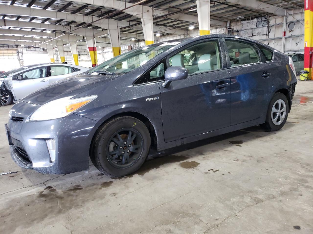 TOYOTA PRIUS 2013 gray hatchbac hybrid engine JTDKN3DU2D1621331 photo #1