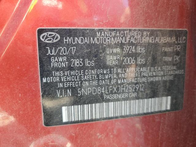 2018 HYUNDAI ELANTRA SE 5NPD84LFXJH252912