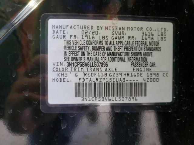 2020 NISSAN KICKS S 3N1CP5BV6LL507896
