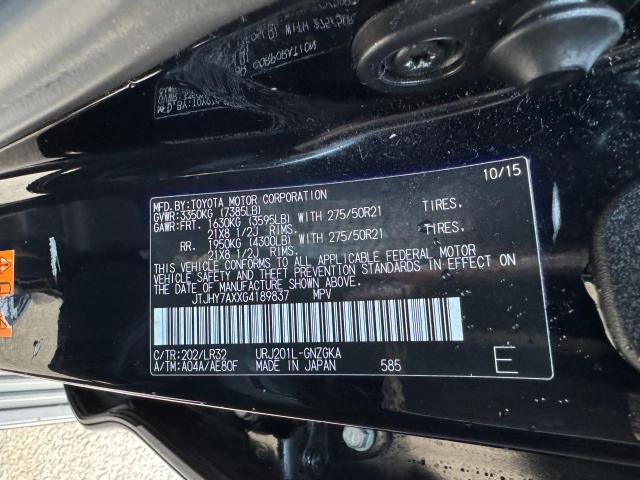 2016 LEXUS LX 570 JTJHY7AXXG4189837