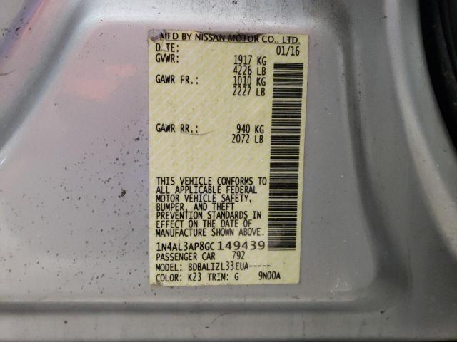 2016 NISSAN ALTIMA 2.5 1N4AL3AP8GC149439