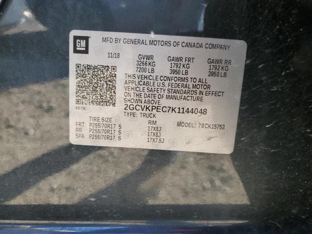 2019 CHEVROLET SILVERADO 2GCVKPEC7K1144048