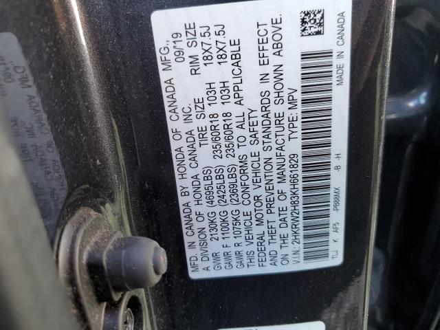 2019 HONDA CR-V EXL 2HKRW2H83KH661829