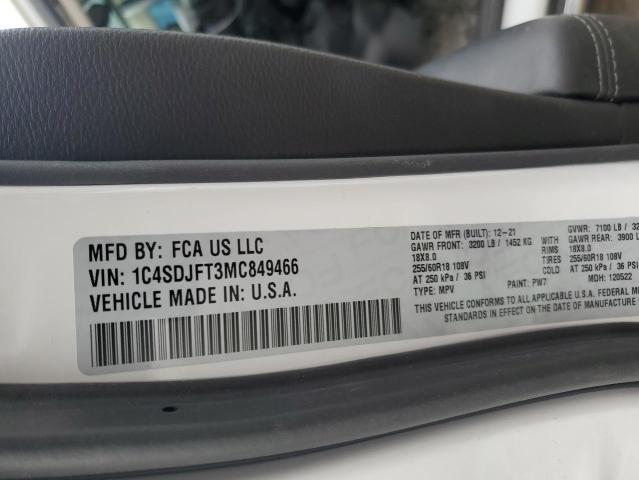 2021 DODGE DURANGO PU 1C4SDJFT3MC849466