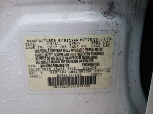 VIN 1HGCR2F36EA262768 2011 NISSAN SENTRA no.12