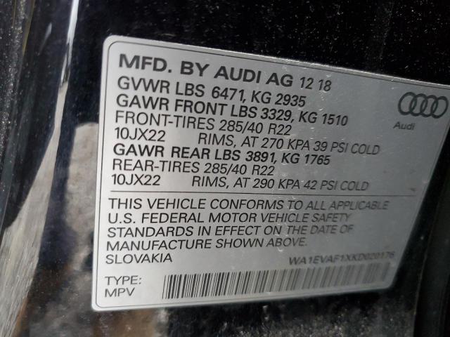2019 AUDI Q8 WA1EVAF1XKD020176