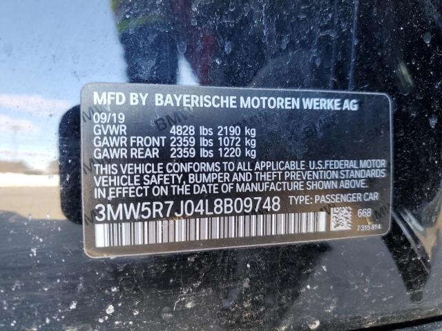 2020 BMW 330XI 3MW5R7J04L8B09748