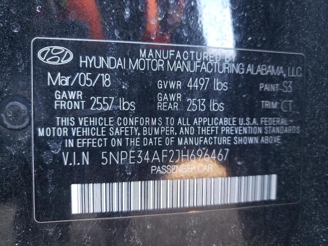 2018 HYUNDAI SONATA SPO 5NPE34AF2JH696467