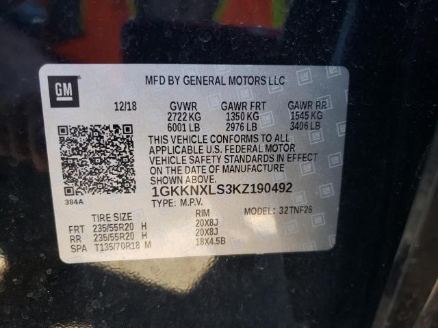 2019 GMC ACADIA DEN 1GKKNXLS3KZ190492