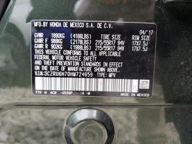 2017 HONDA HR-V EXL 3CZRU6H70HM724659
