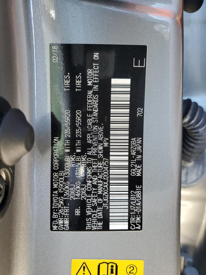 2018 Lexus Rx 350 L 3.5L(VIN: JTJGZKCAXJ2004757