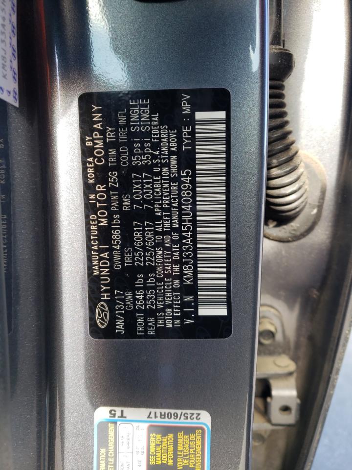 KM8J33A45HU408945 2017 Hyundai Tucson Limited