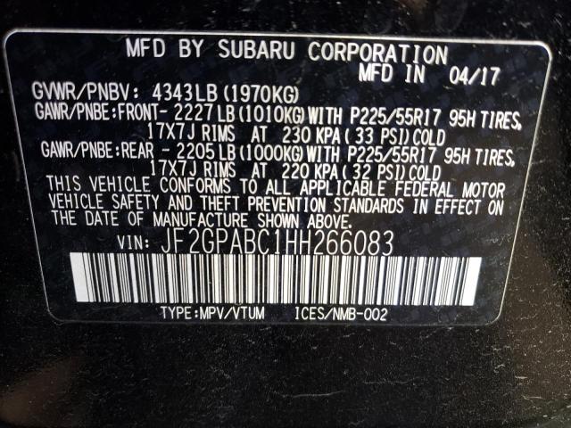 2017 SUBARU CROSSTREK - JF2GPABC1HH266083