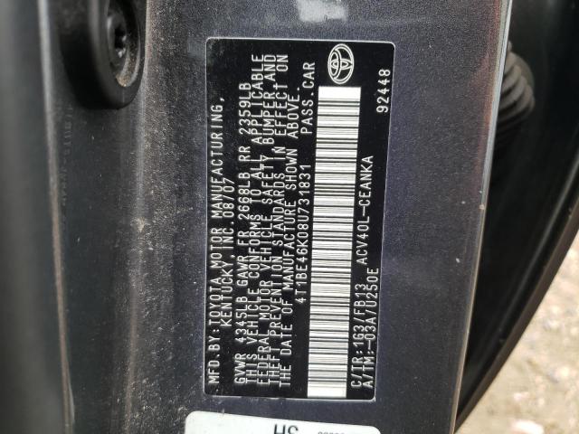 2008 Toyota Camry Ce VIN: 4T1BE46K08U731831 Lot: 42995194