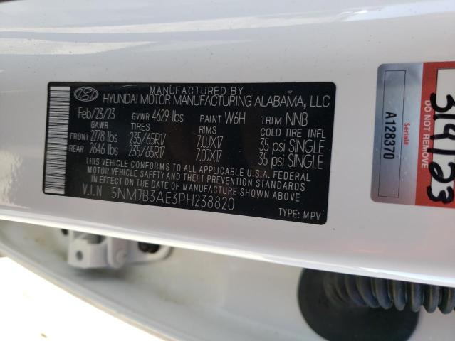 2023 HYUNDAI TUCSON SEL 5NMJB3AE3PH238820