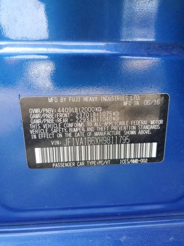 2017 SUBARU WRX JF1VA1B6XH9811795