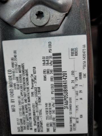 2017 FORD FUSION TIT 3FA6P0SU8HR414201