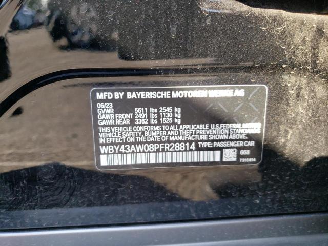 2023 BMW I4 EDRIVE3 WBY43AW08PFR28814