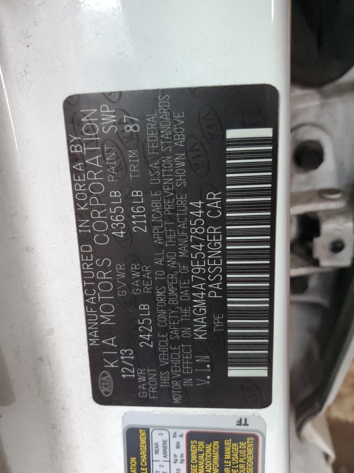 KNAGM4A79E5478544 2014 Kia Optima Lx