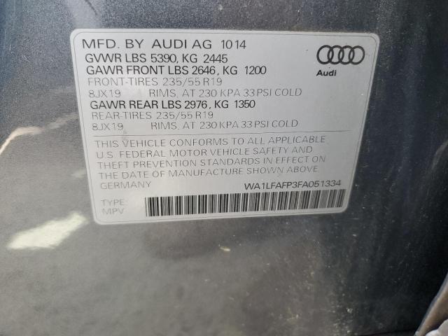 2015 AUDI Q5 PREMIUM WA1LFAFP3FA051334