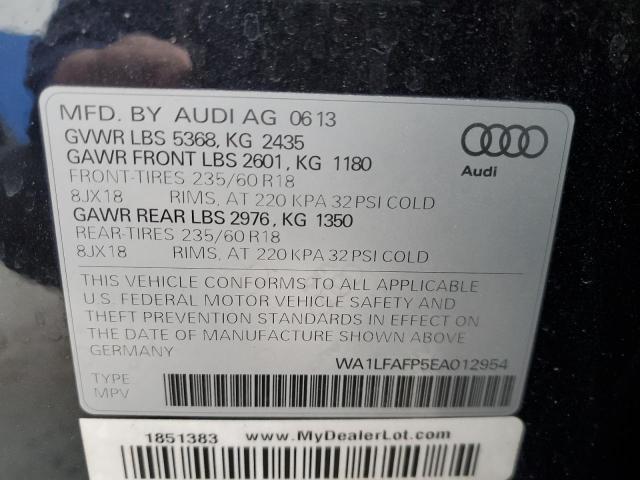 VIN WA1LFAFP5EA012954 2014 Audi Q5, Premium Plus no.12