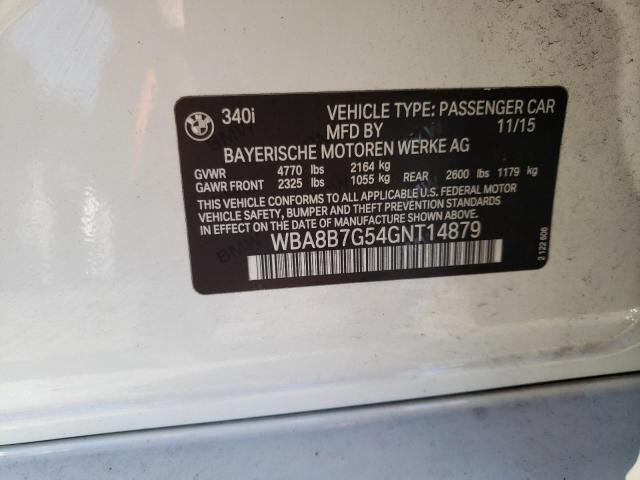 2016 BMW 340 XI - WBA8B7G54GNT14879