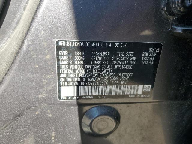 2016 HONDA HR-V EXL - 3CZRU6H7XGM700870