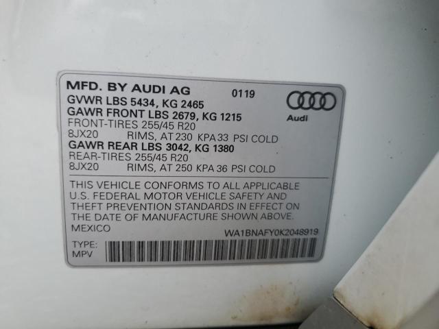 WA1BNAFY0K2048919 2019 AUDI Q5 - Image 12