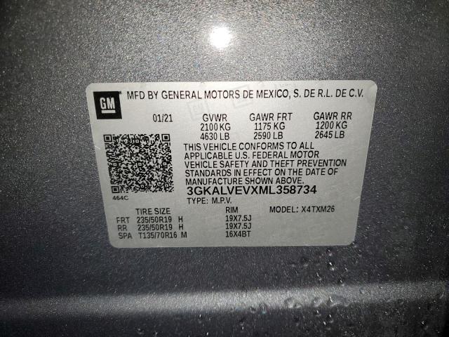 2021 GMC Terrain Slt VIN: 3GKALVEVXML358734 Lot: 44134704