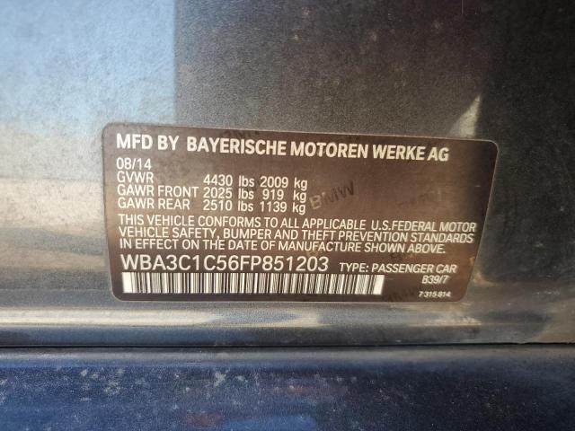 2015 BMW 328 I Sulev VIN: WBA3C1C56FP851203 Lot: 43692554