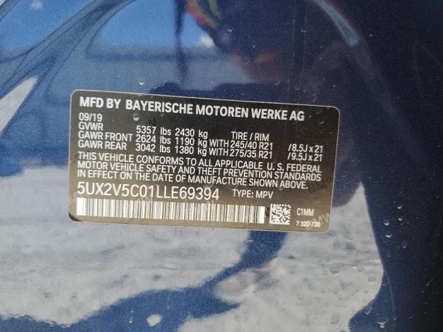 2020 BMW X4 XDRIVEM 5UX2V5C01LLE69394