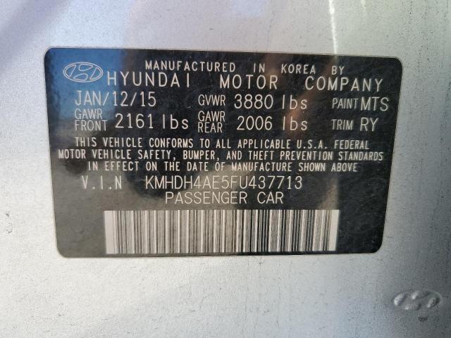 2015 HYUNDAI ELANTRA SE KMHDH4AE5FU437713