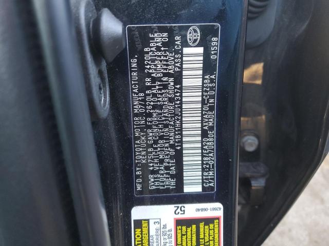 2018 TOYOTA CAMRY L 4T1B11HK2JU143474