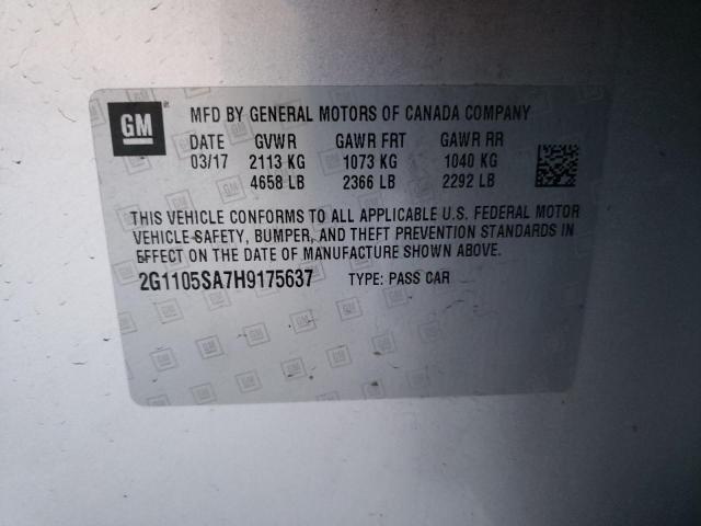 2017 CHEVROLET IMPALA LT - 2G1105SA7H9175637
